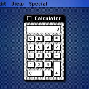 The Mac OS 1.0 calculator design.