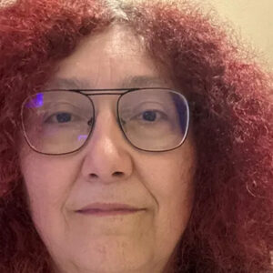 A recent self-portration of Rebecca Heineman from her GoFundMe page.