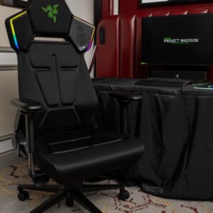 Razer made a concept gaming chair with speakers, RGB lights, and rumble