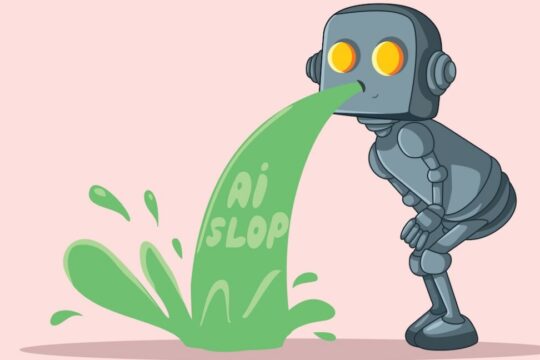 Ai chatbot vomiting misinformation and synthetic data.