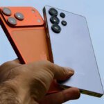 Prakhar Khanna holding the iPhone 17 Pro Max and Galaxy S25 Ultra.