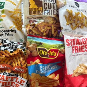 six bags of frozen fries