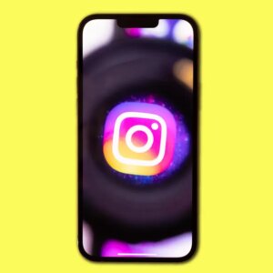 Instagram on phone