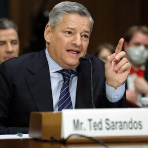 Netflix Co-CEO Ted Sarandos testifies before the Senate Judiciary Committee Subcommittee on Antitrust, Competition Policy, and Consumer Rights in the Dirksen Senate Office Building on February 03, 2026 in Washington, DC.