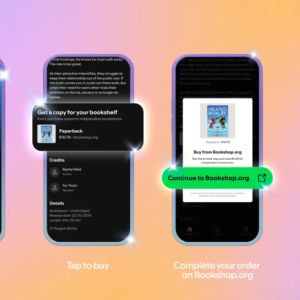 Spotify is partnering with Bookshop.org to sell physical books