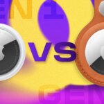 Two AirTags separated by "VS"