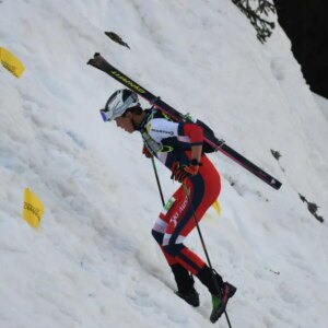 Paul Verbnjak during Ski Mountaineering individual World Cup Finals on March 28, 2021 in Madonna Di Campiglio, Italy.