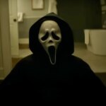 Person with a horror mask