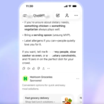 screenshot of how sponsored ads are formatted in ChatGPT chats with a purple background.