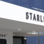 starlink logo on a white building