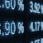Different yield and maturities for bonds and interest on stock exchange screen. Finance, bond trading and saving accounts concept. 3D illustration